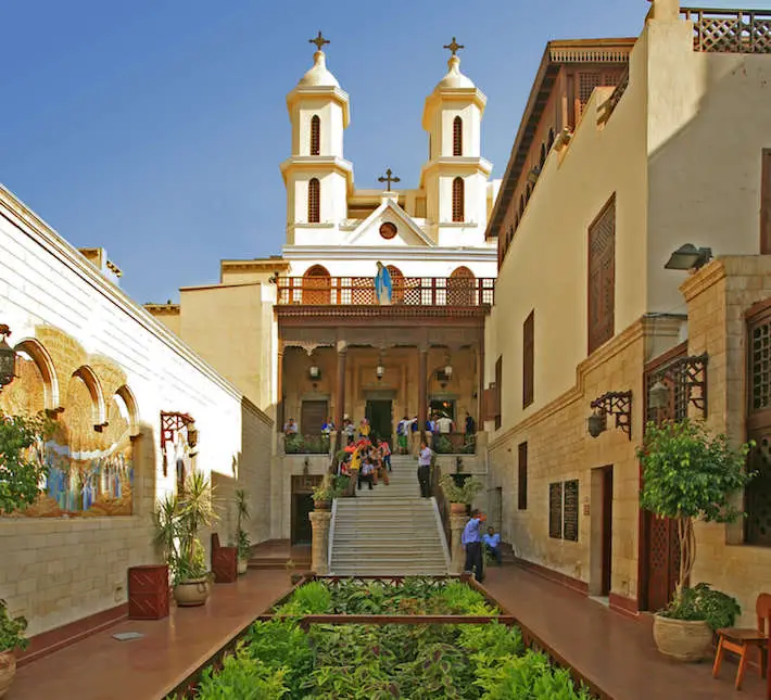 The hanging church Coptic Orthodox Church or Saint Virgin Marys Church in Coptic Cairo a part of Old Cairo